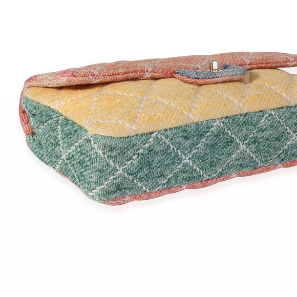Chanel Multicolor Wool Stitched Single Flap Bag - Picture 7 of 8